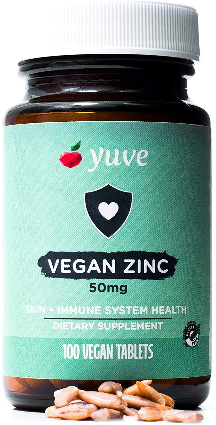 Yuve Vegan Natural Zinc 50mg Supplement 