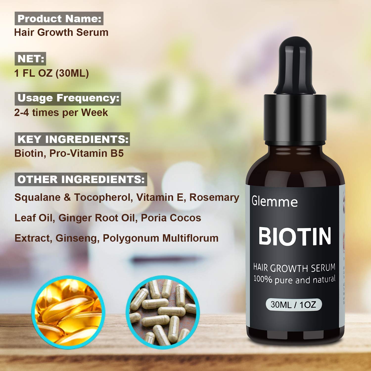 Glemme Biotin Hair Growth Serum