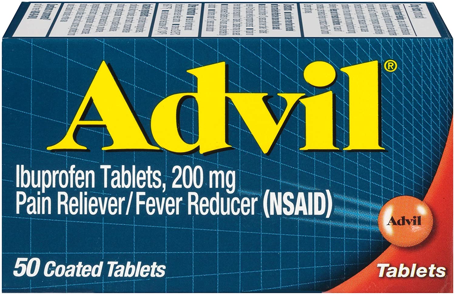 Advil Pain Reliever and Fever Reducer, Pain Relief Medicine with Ibuprofen 200mg for Headache, Backache