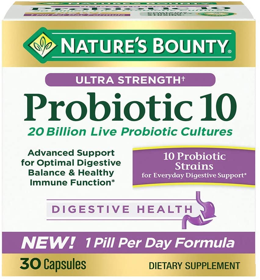 Nature's Bounty Ultra Strength Probiotic 10, Support for Digestive,