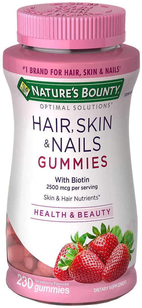 Natures Bounty sAXIR Hair Skin and Nails, 230 Gummies 