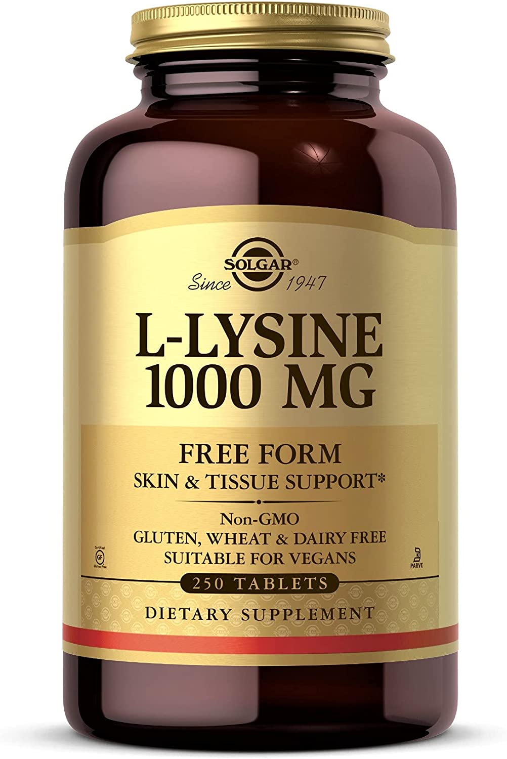 Solgar L-Lysine 1000 mg, 250 Tablets - Enhanced Absorption and Assimilation