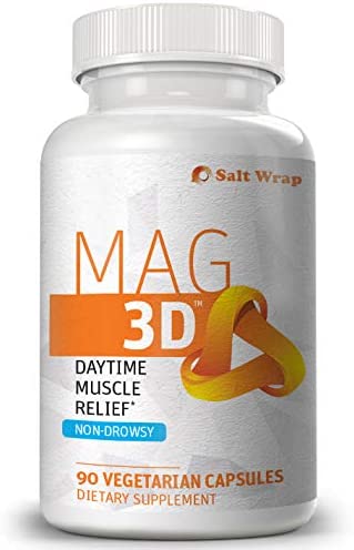 SaltWrap Mag 3D – Daytime (Non-Drowsy) Muscle Relax Pills for Leg Cramps Relief & Muscle Spasms, Natural Supplement