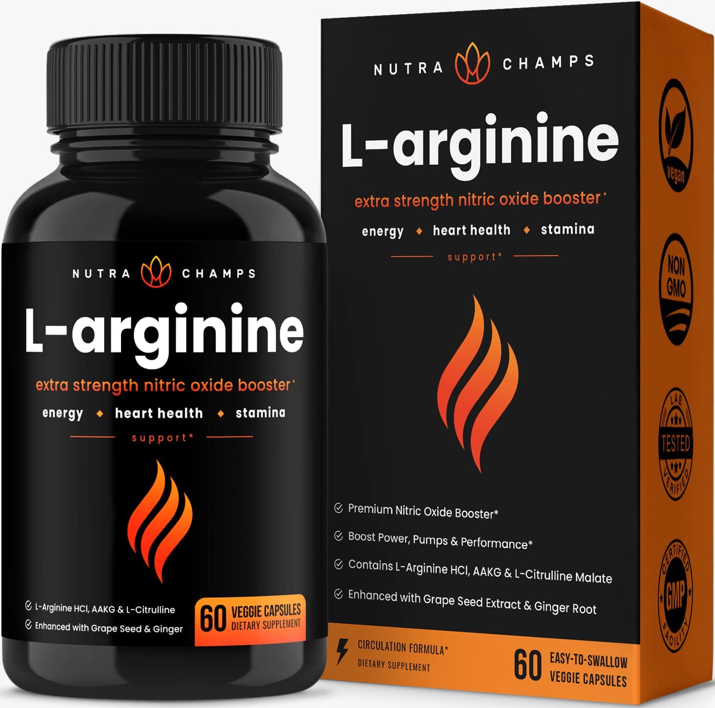 Premium L Arginine 1250mg Nitric Oxide Supplement