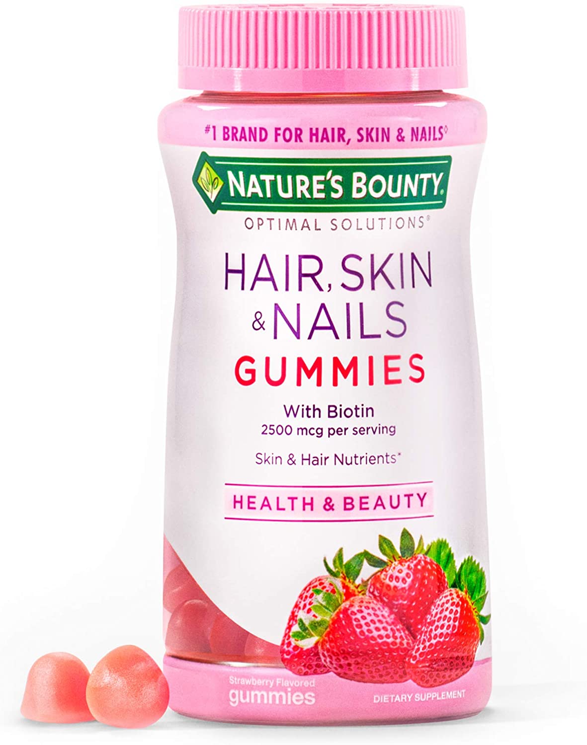 Nature's Bounty Optimal Solutions Hair, Skin and Nails Gummies,