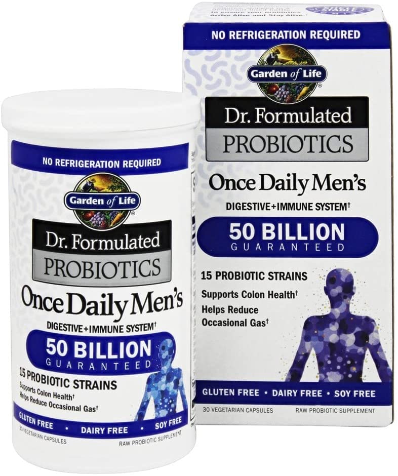 Garden of Life Dr. Formulated Probiotics for Men, Once Daily Men’s Probiotics,