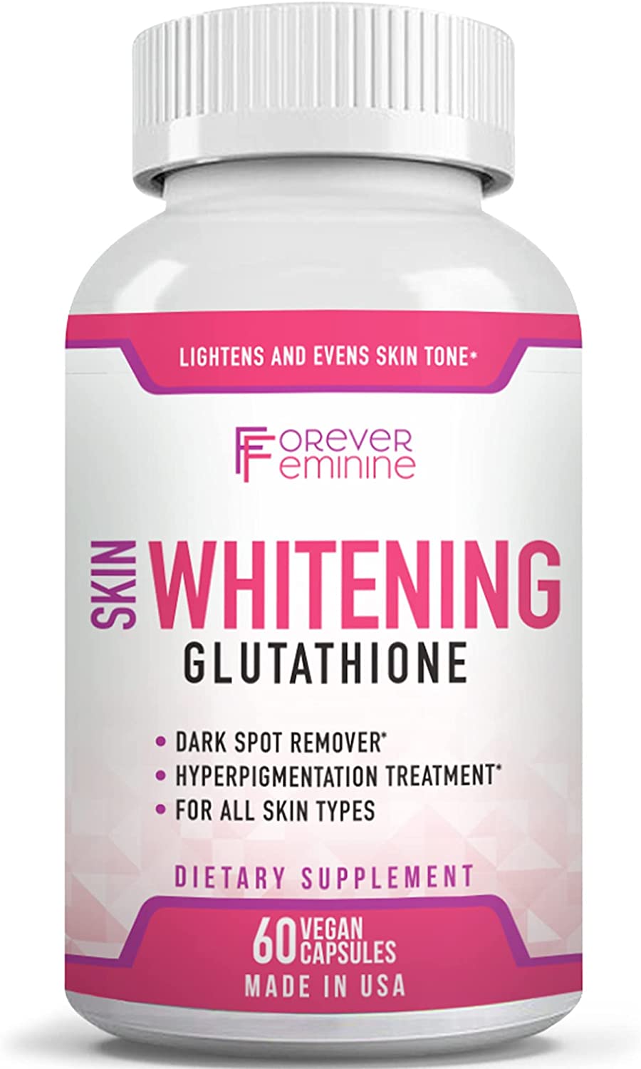 Forever Feminine Premium Glutathione Whitening Pills - Natural Skin Lightening Pills - Acne Scars