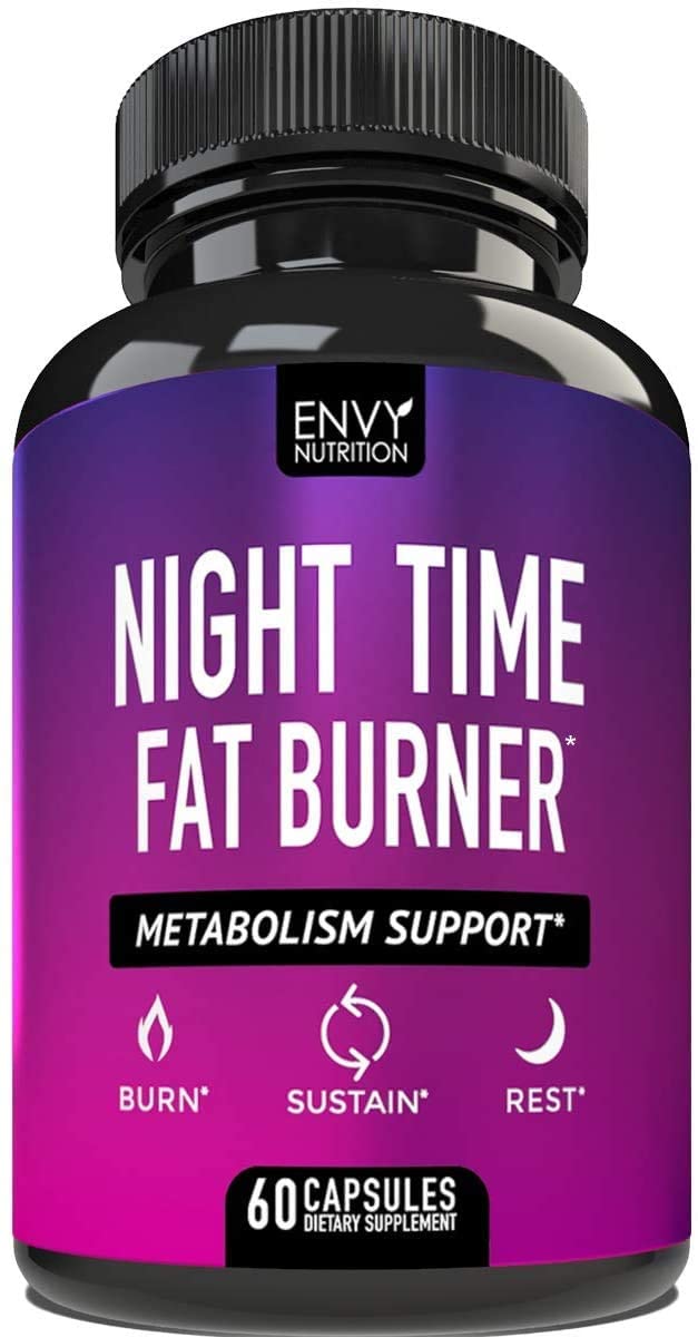 Night Time Fat Burner - Metabolism Support, Appetite Suppressant and Weight Loss Diet Pills for Men and Women