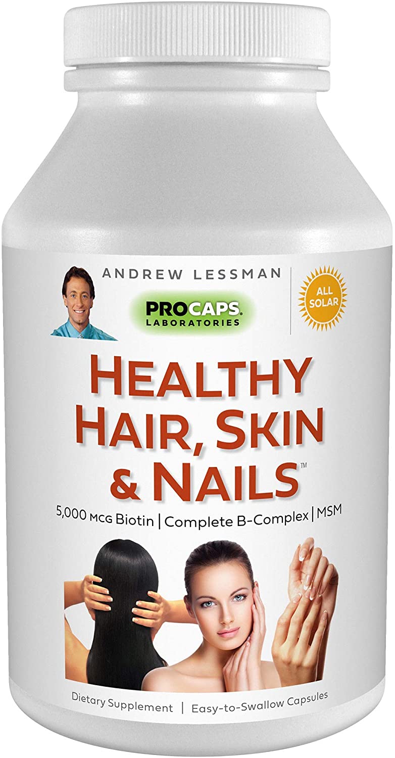 Andrew Lessman Healthy Hair, Skin & Nails 120 Capsules – 5000 mcg High Bioactivity