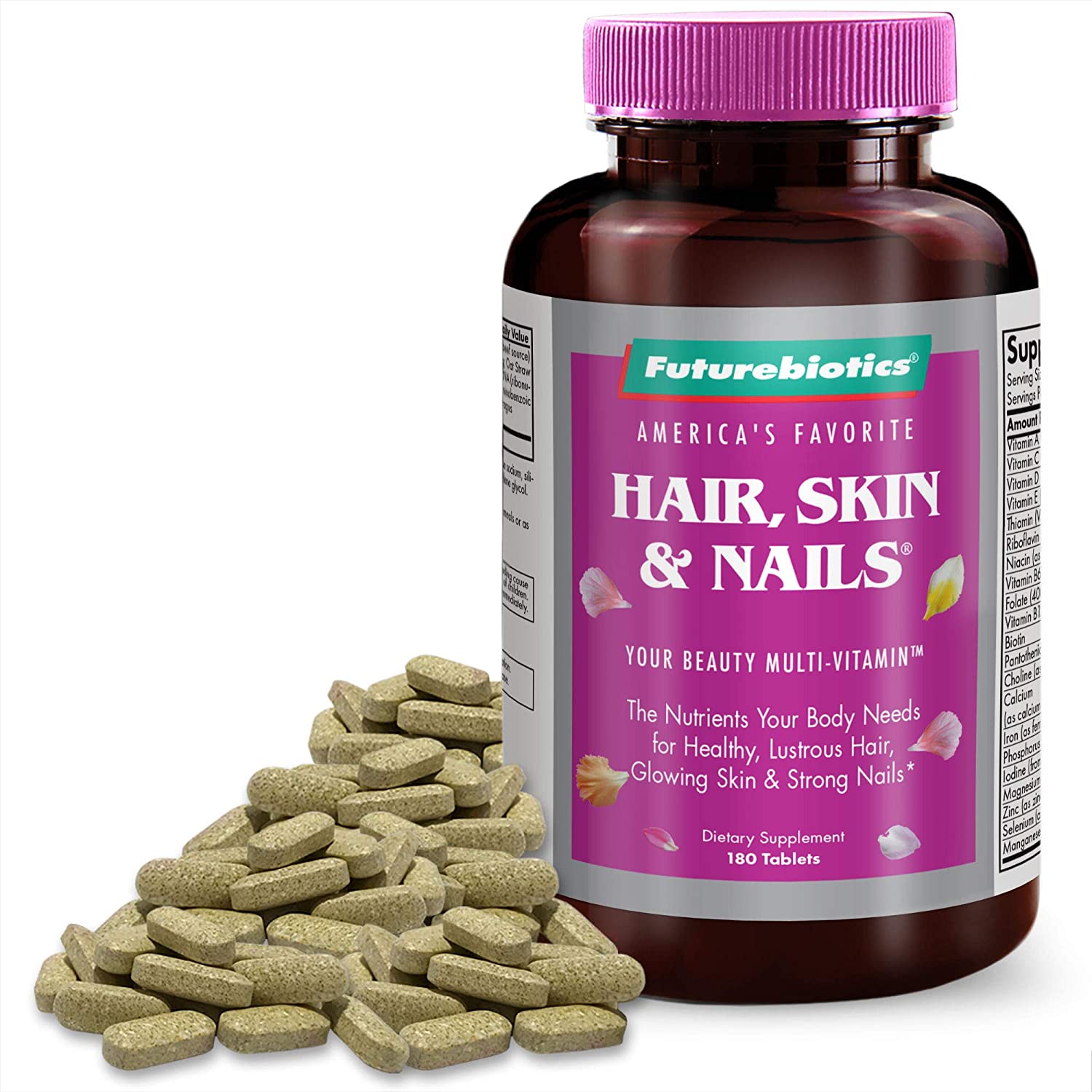 Futurebiotics Hair, Skin & Nails Beauty MultiVitamin with Biotin, Hair Vitamins and Skin Vitamins