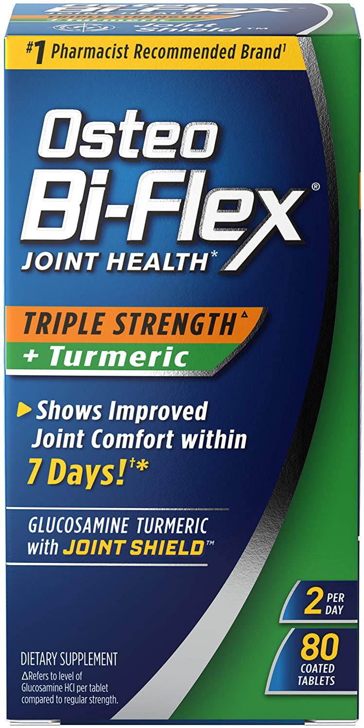 Osteo Bi-Flex Triple Strength Glucosamine with Turmeric, Joint Health Supplement,