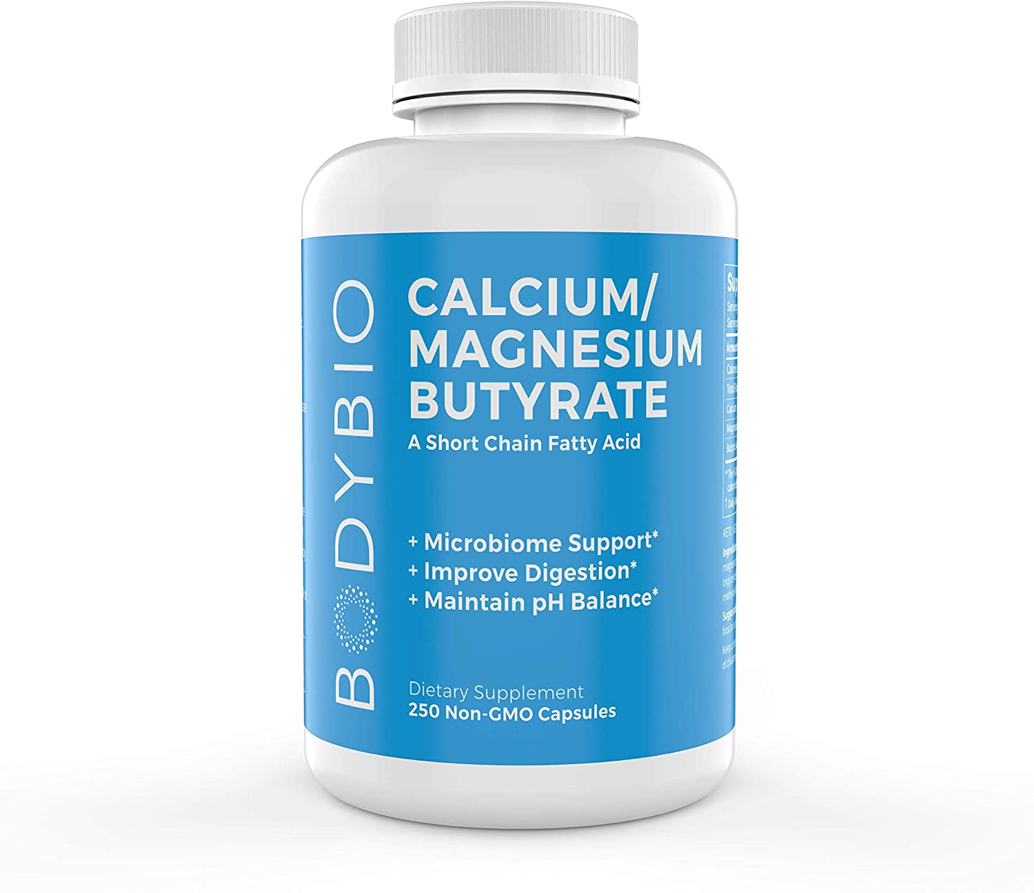 BodyBio Butyrate with Calcium & Magnesium - Supports Healthy Digestion, Gut