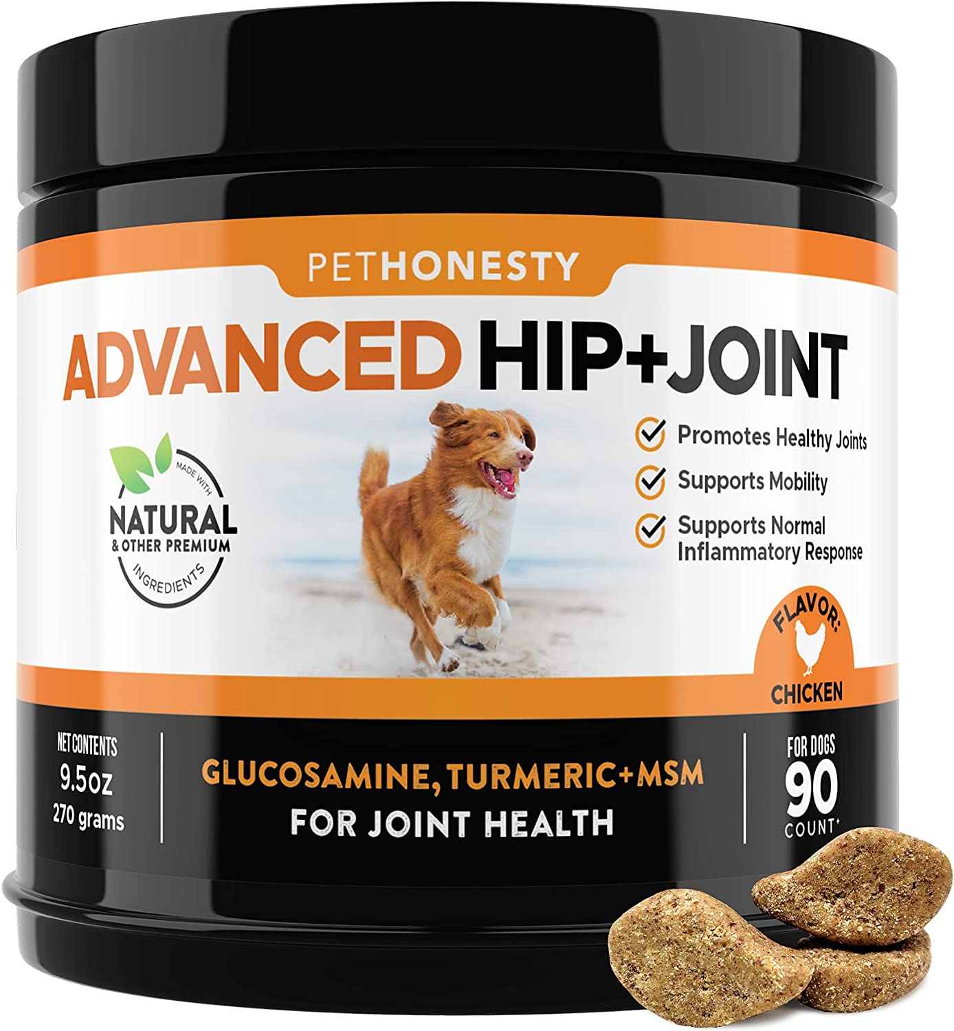 PetHonesty Advanced Hip & Joint - Dog Joint Supplement Support for Dogs with Glucosamine Chondroitin