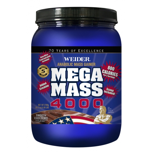 Weider Mega Mass 4000 Protein 2700g Vanilla flavor 