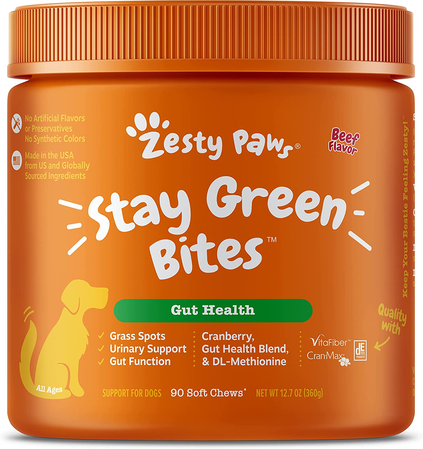 Zesty Paws Stay Green Bites for Dogs.