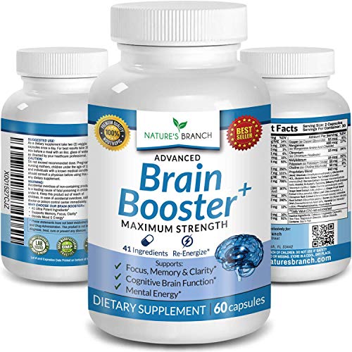 Brain Booster + 60 Capsules Dietary Supplement 