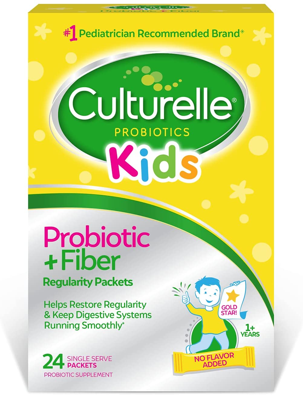 Culturelle Kids Regularity Probiotic & Fiber | Helps Restore Regularity & Keeps Kids