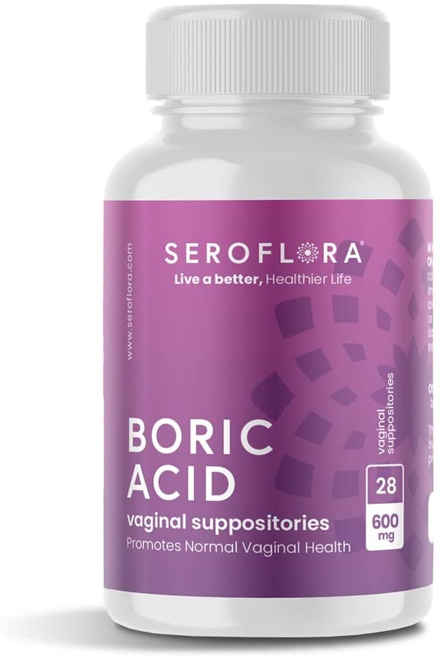 Seroflora Boric Acid Vaginal Suppositories 600,.