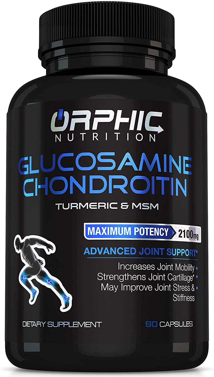 Glucosamine Chondroitin - Turmeric & MSM 2100MG Anti Inflammatory Joint Support Supplements for Pain Relief 