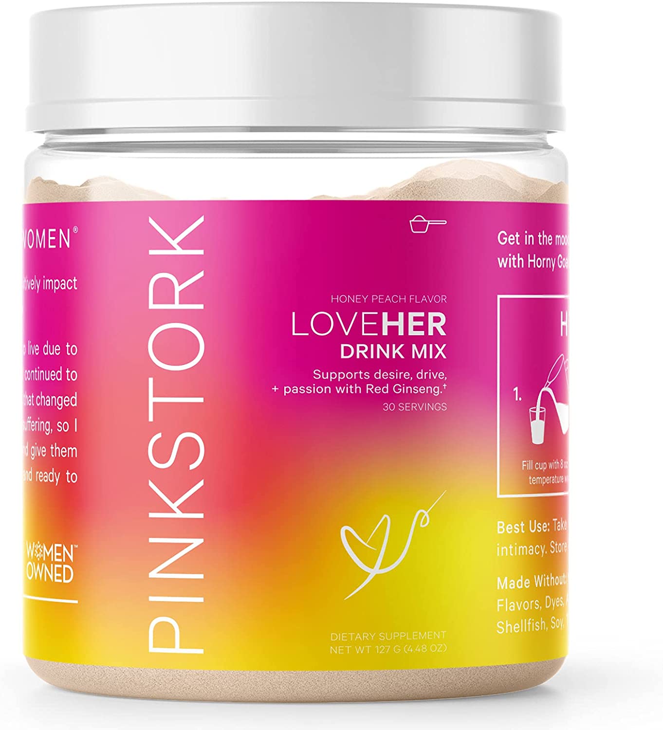 Pink Stork LoveHER Drink Mix: Honey Peach.