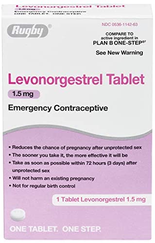 Rugby Levonorgestrel 1.5mg Emergency Contraceptive Tablet (Compare to Plan B One Step)