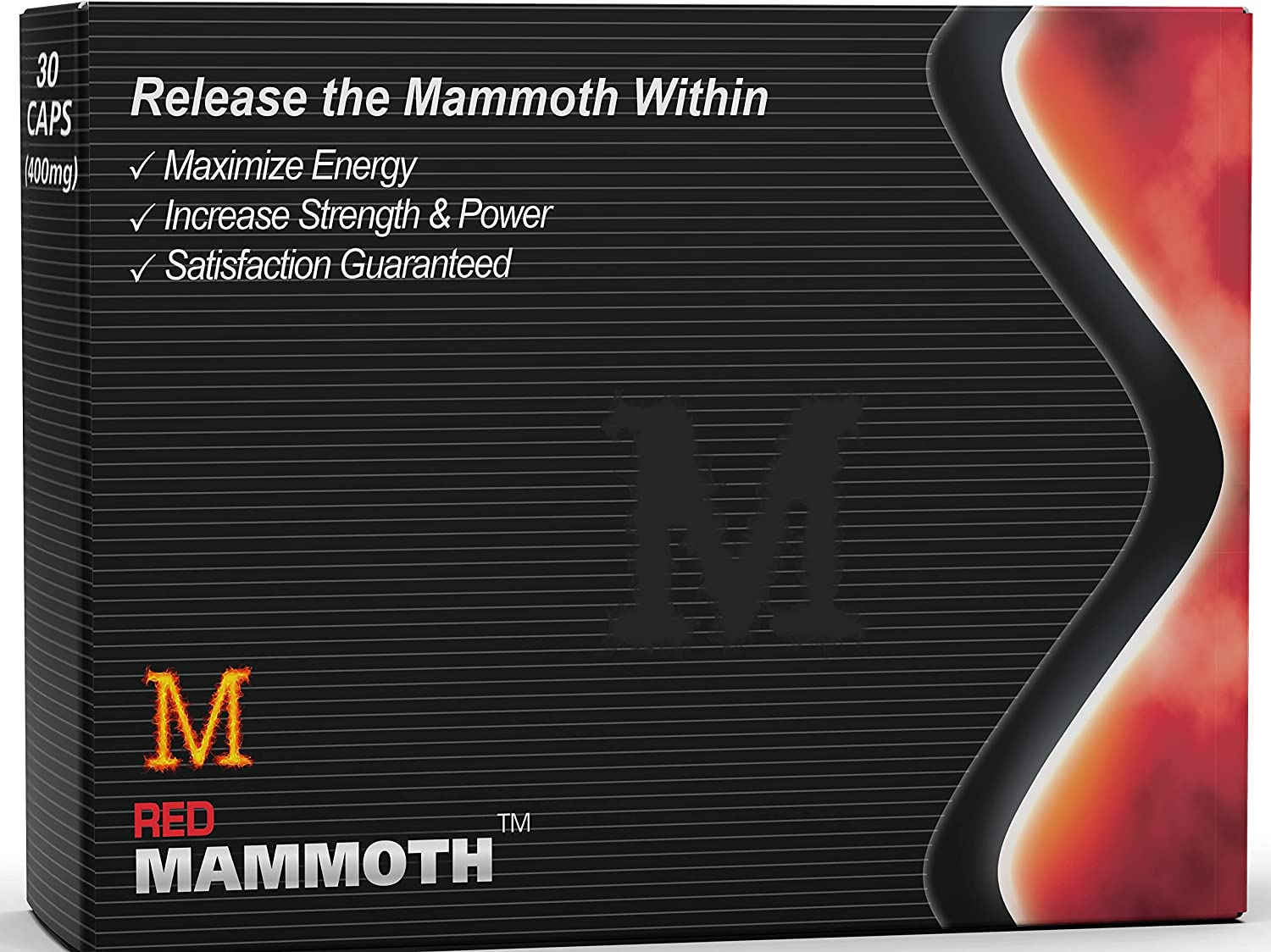 Red Mammoth (30 Caps) All Natural Energy & Strength Supplement