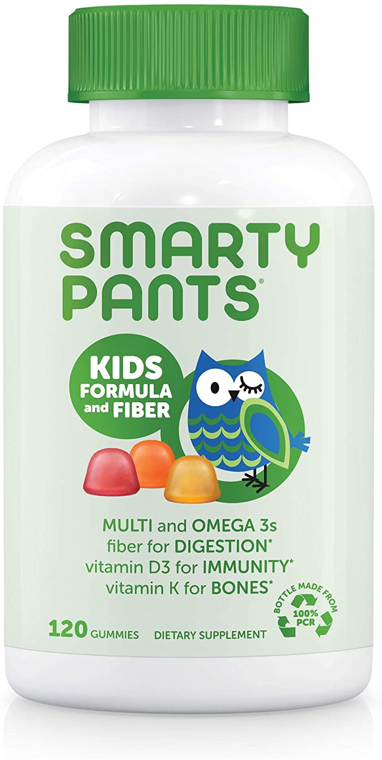 SmartyPants Kids Formula & Fiber Daily Gummy Multivitamin: Fiber for Digestive Health