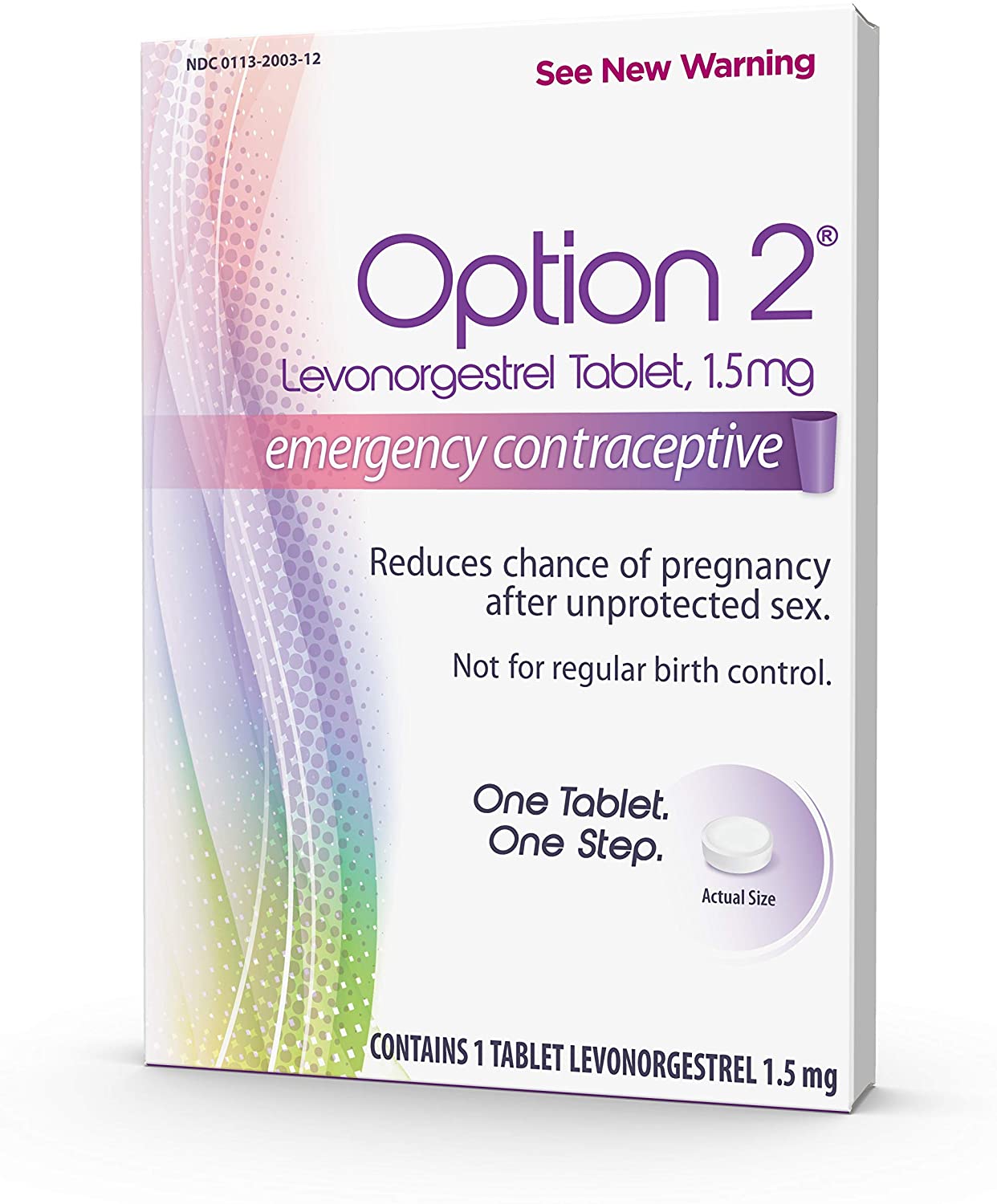 Option 2 Levonorgestrel Tablet, 1.5 mg, Emergency Contraceptive