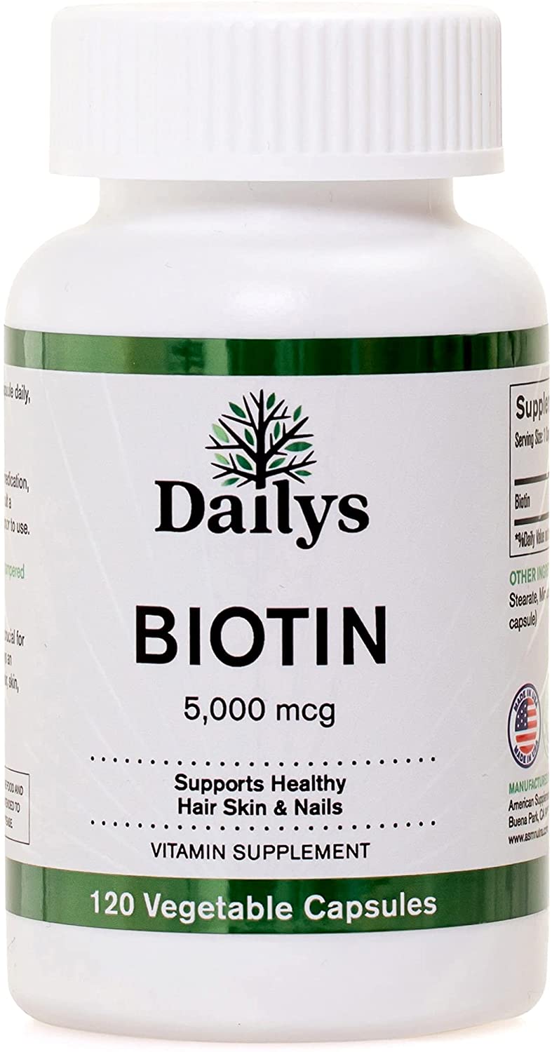 Dailys Biotin Vitamin B7 Supplement