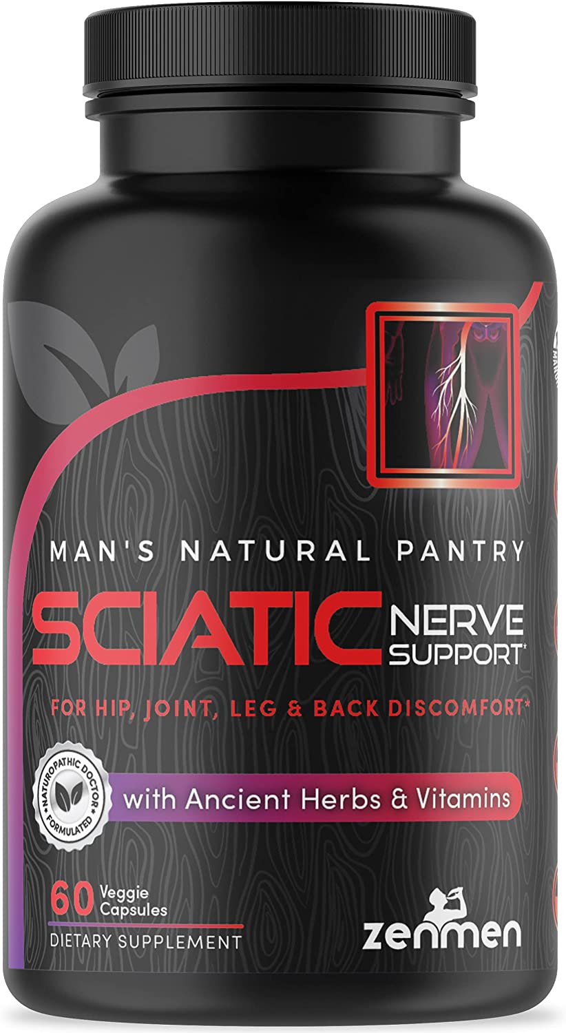 ZenMen Sciatica Pain Relief Supplement - Herbal Formula Created by Dr. Wilkins - Piriformis Syndrome Relief, Sciatic Nerve Pain & Back Pain Relief