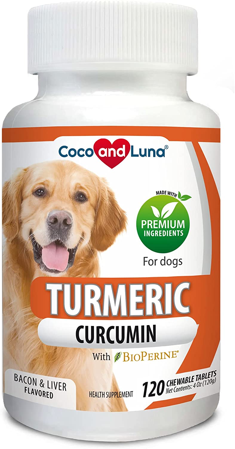 Turmeric for Dogs - Anti Inflammatory for Dogs - Curcumin and BioPerine, 