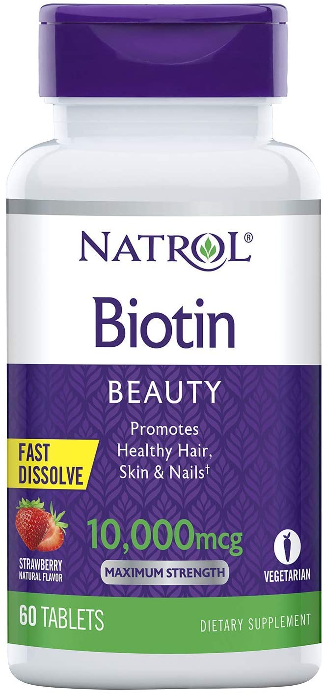 Natrol Biotin Beauty Tablets, Promotes Healthy Hair, Skin and Nails, Helps Support Energy Metabolism