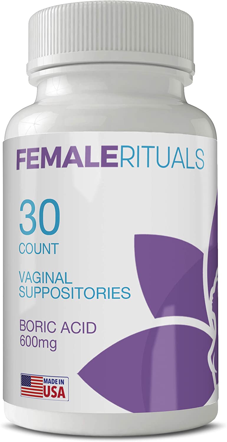 Female Rituals Boric Acid Suppositories 600 mg