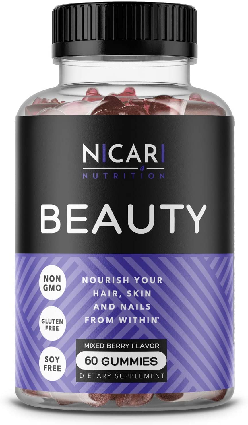 Nicari Nutrition - Beauty | Biotin Hair, Skin & Nails Gummies with Vitamin D, 