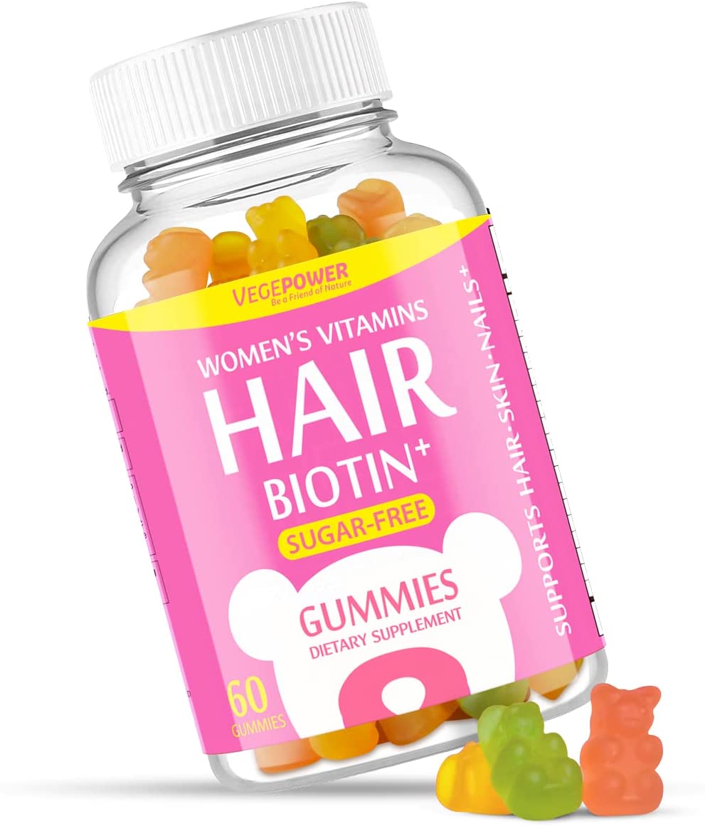 VegePower Biotin Gummies with Hair Vitamins 