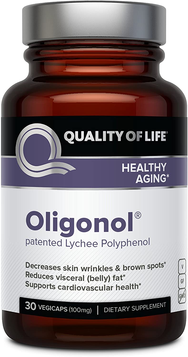 Quality of Life - Premium Anti Aging Supplement- Promotes Cardiovascular Health, Circulation & Youth - Oligonol - 