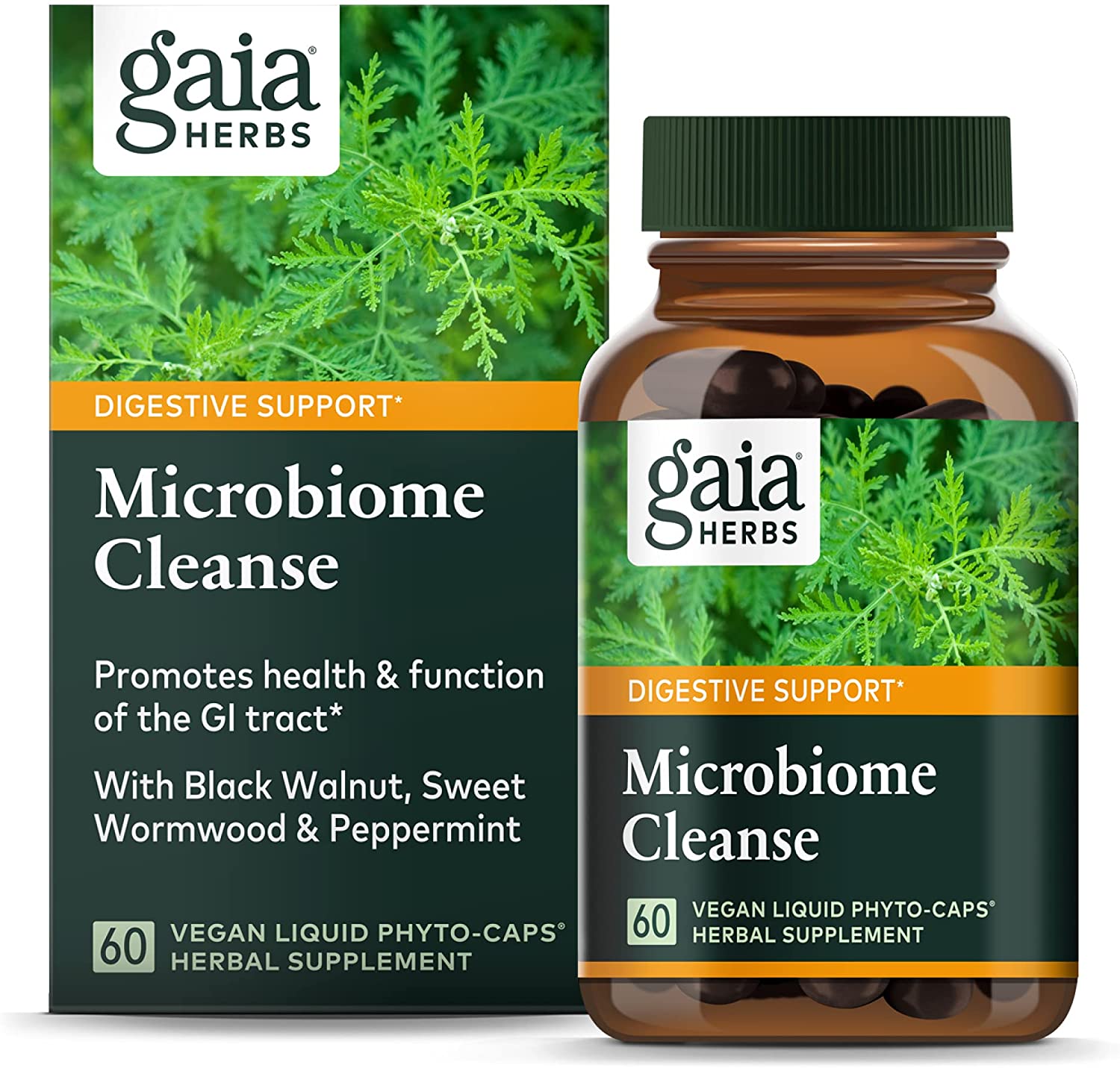 Gaia Herbs, Microbiome Cleanse Vegan Liquid Phyto Capsules - Digestive Support Supplement,