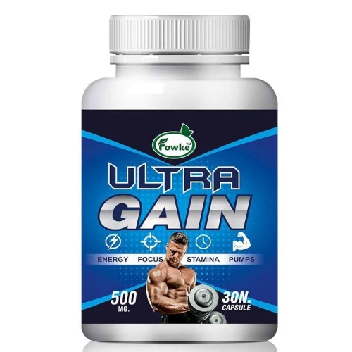 INLAZER Fowke Ultra Gain - Energy, Focus, Stamina & Pumps 500mg - 30 Capsules