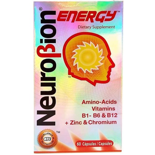 Neuroßion Ellence Nutrition Amino Acids with Vitamins B1, B6, B12 + Zinc & Chromium - 60 Capsules ENERGY Dietary Supplement