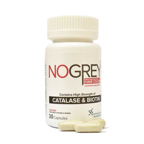 NOGREY Catalase & Biotin – 30 Capsules | Hair Pigment Support Supplement