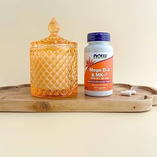 NOW Foods Mega D-3 & MK-7 Capsules