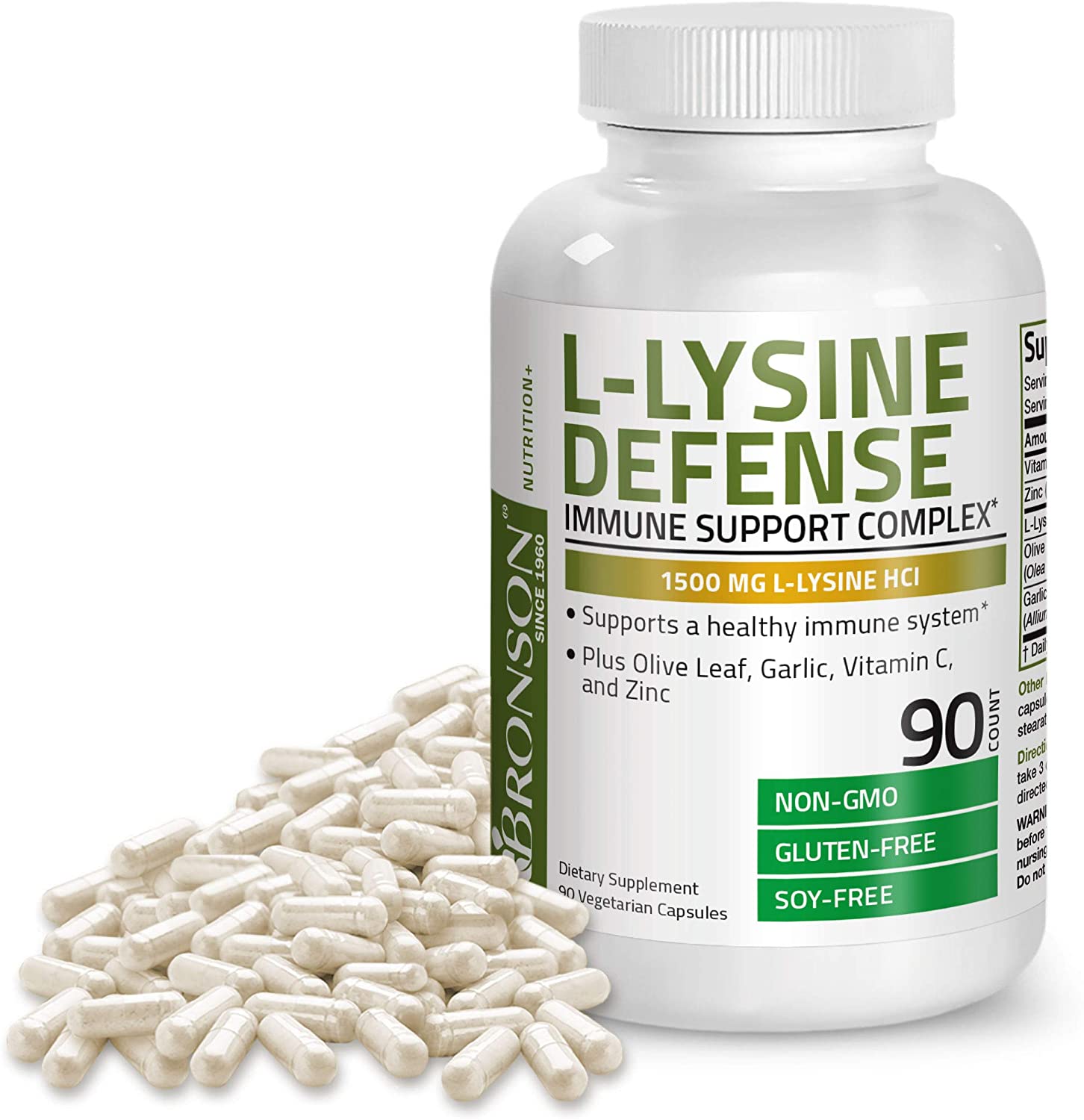 Bronson L-Lysine Defense Immune Support Complex 1500 MG L-Lysine