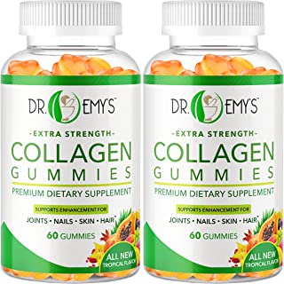 Collagen Gummies by Dr Emy's. Gummy Vitamin for Women & Men, Hair, Skin,