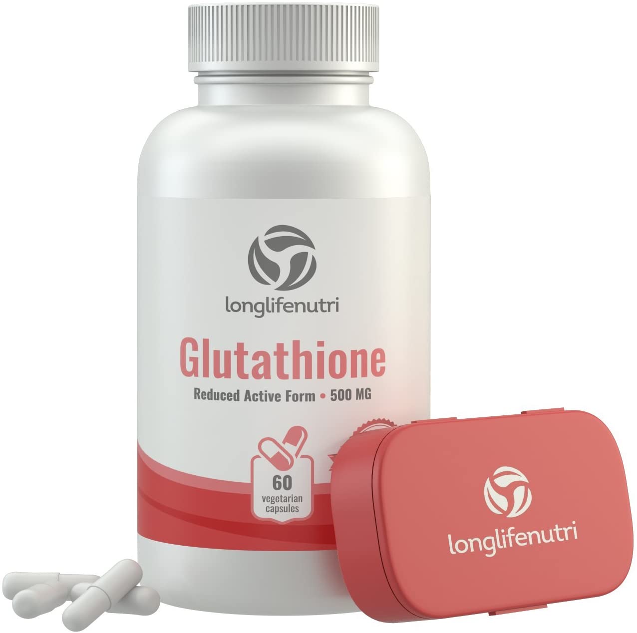 Reduced L Glutathione Supplement 500mg GSH | 60 Vegetarian Capsules | Complex 