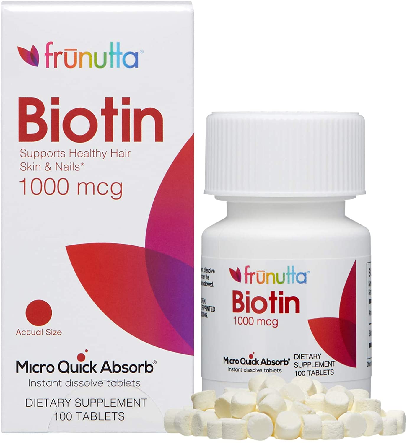 Frunutta Biotin Under The Tongue Instant Dissolve Tablets