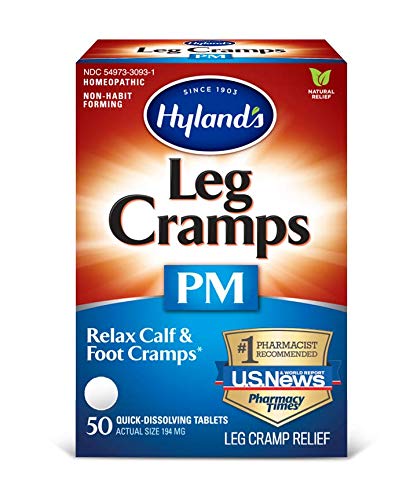 Leg Cramps Tablets by Hyland's, PM Nighttime Formula, Natural Relief of Calf, Foot and Leg Cramps at Night, 50 Count