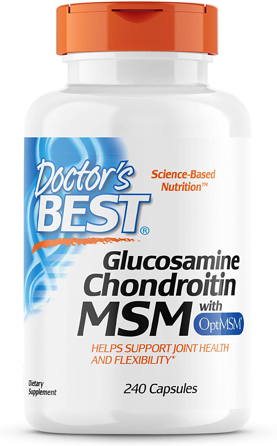 Doctor's Best Glucosamine Chondroitin Msm with OptiMSM Capsules, Supports Healthy Joint Structure