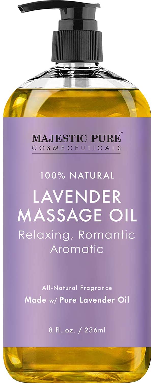 MAJESTIC PURE Lavender Massage Oil for Men and Women