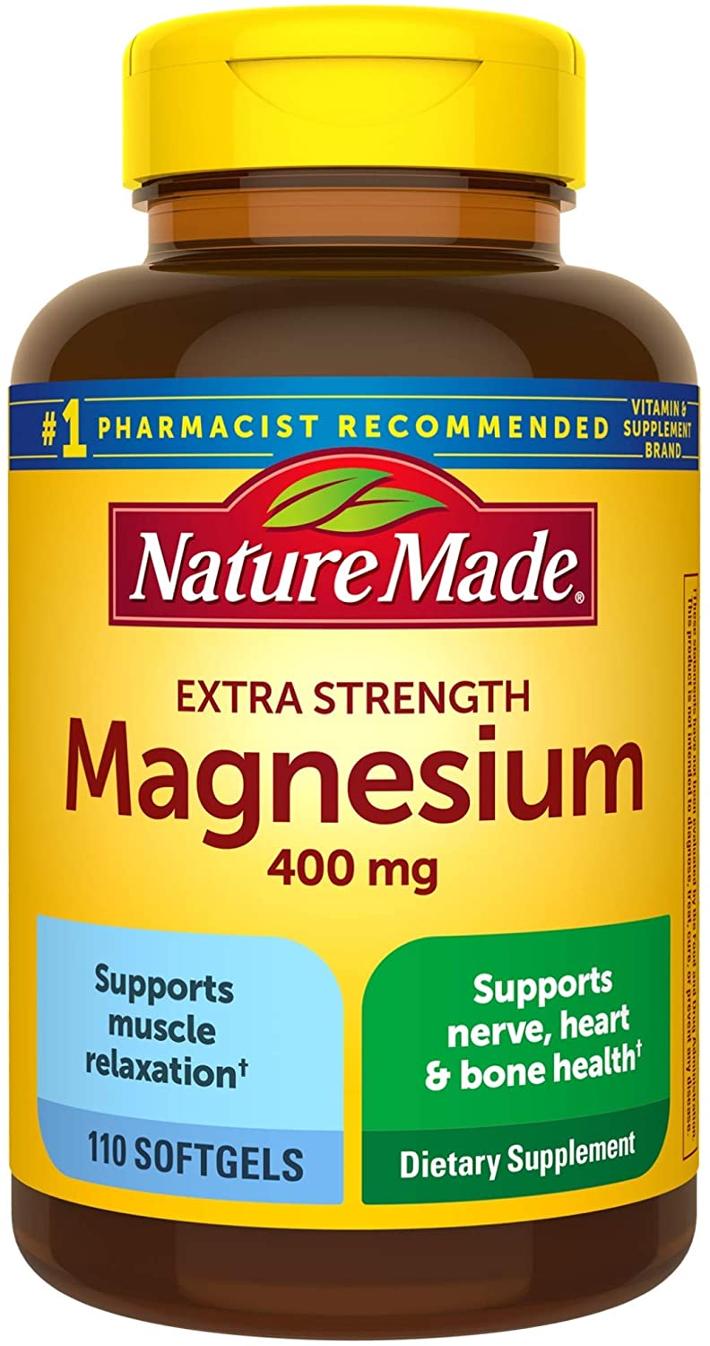 Nature Made Extra Strength Magnesium Oxide 400 mg, Dietary Supplement for Muscle Support, 110 Count