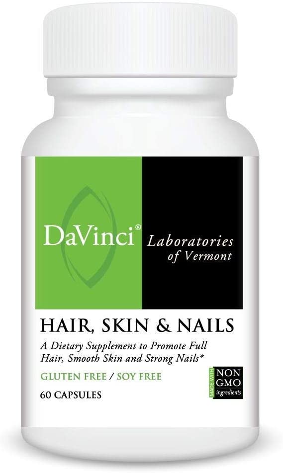 DaVinci Laboratories Hair Skin and Nails Supplement with 5,000 mcg